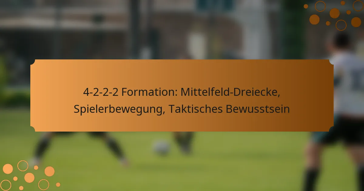 4-2-2-2 Formation: Mittelfeld-Dreiecke, Spielerbewegung, Taktisches Bewusstsein